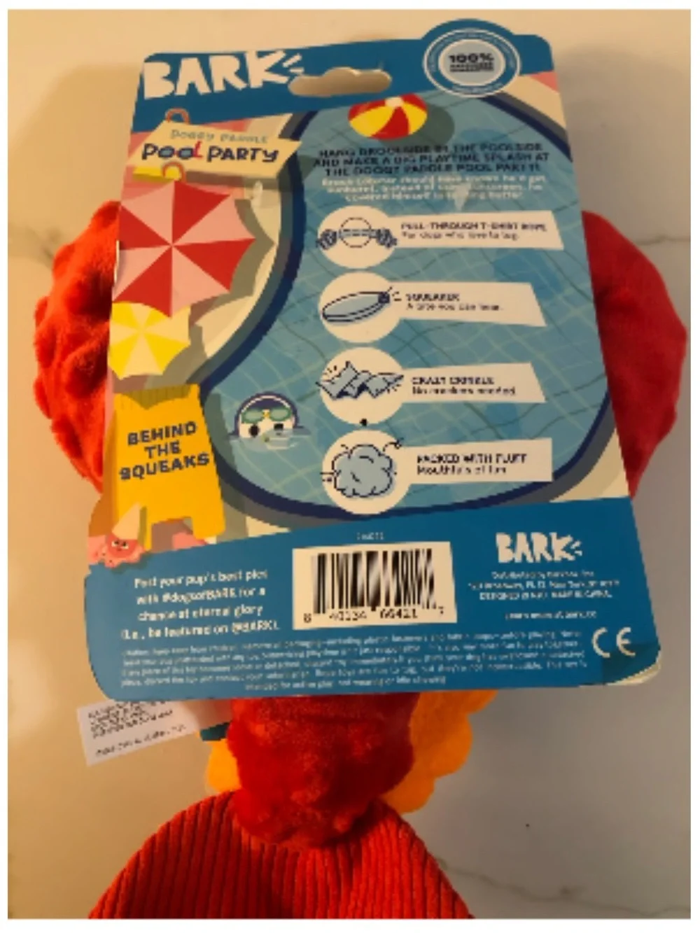 BARK Brock Lobster Plush Dog Toy
